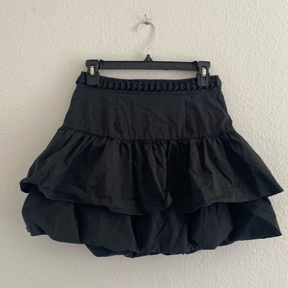 Rhode Black Bubble Hem Crane Mini Skirt Size Small - Picture 1 of 8